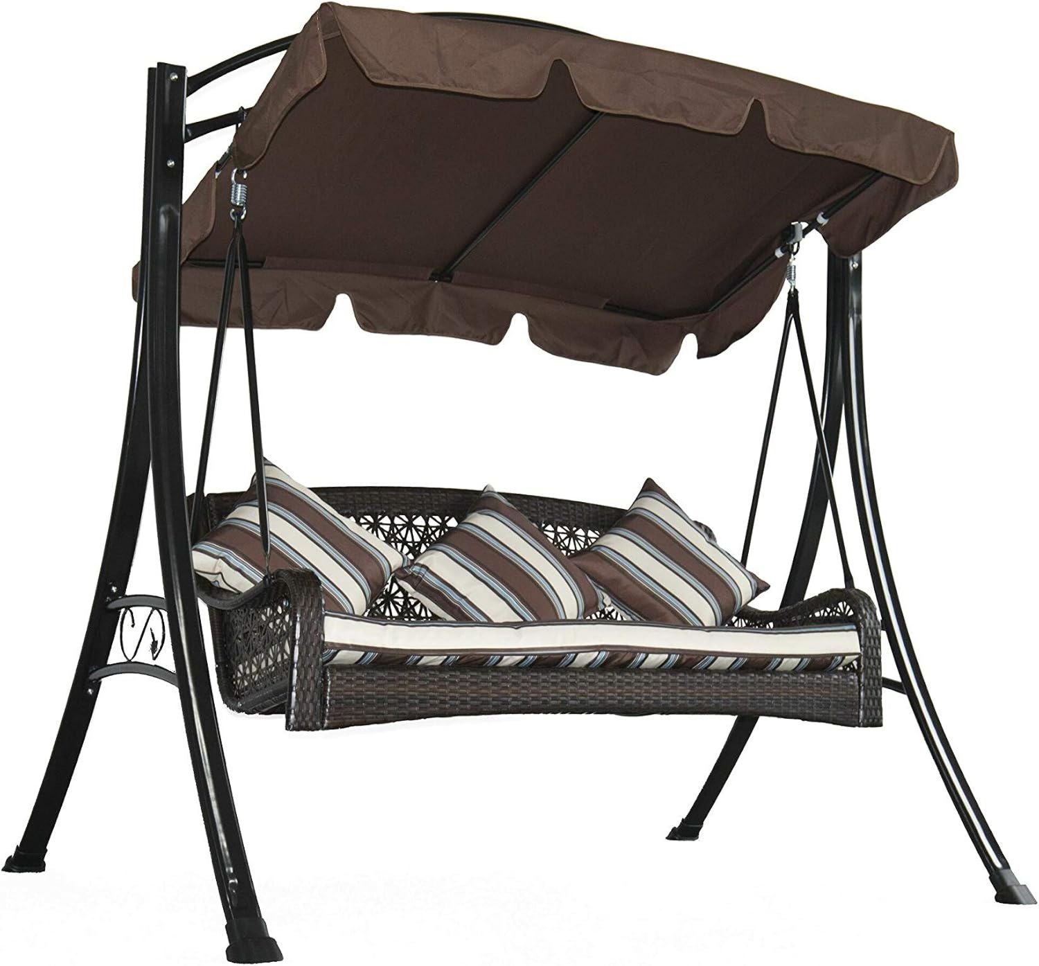 Hochwertige GRASEKAMP Hollywoodschaukel Portofino Polyrattan Variante 548
