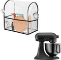 Hochwertige kwmobile TPU Huelle transparent kompatibel ausgestattet mit KitchenAid 4 3 4 8 Liter mit 3 Faechern Kuechenmaschine Abdeckhaube in Transparent schwarz Variante 966