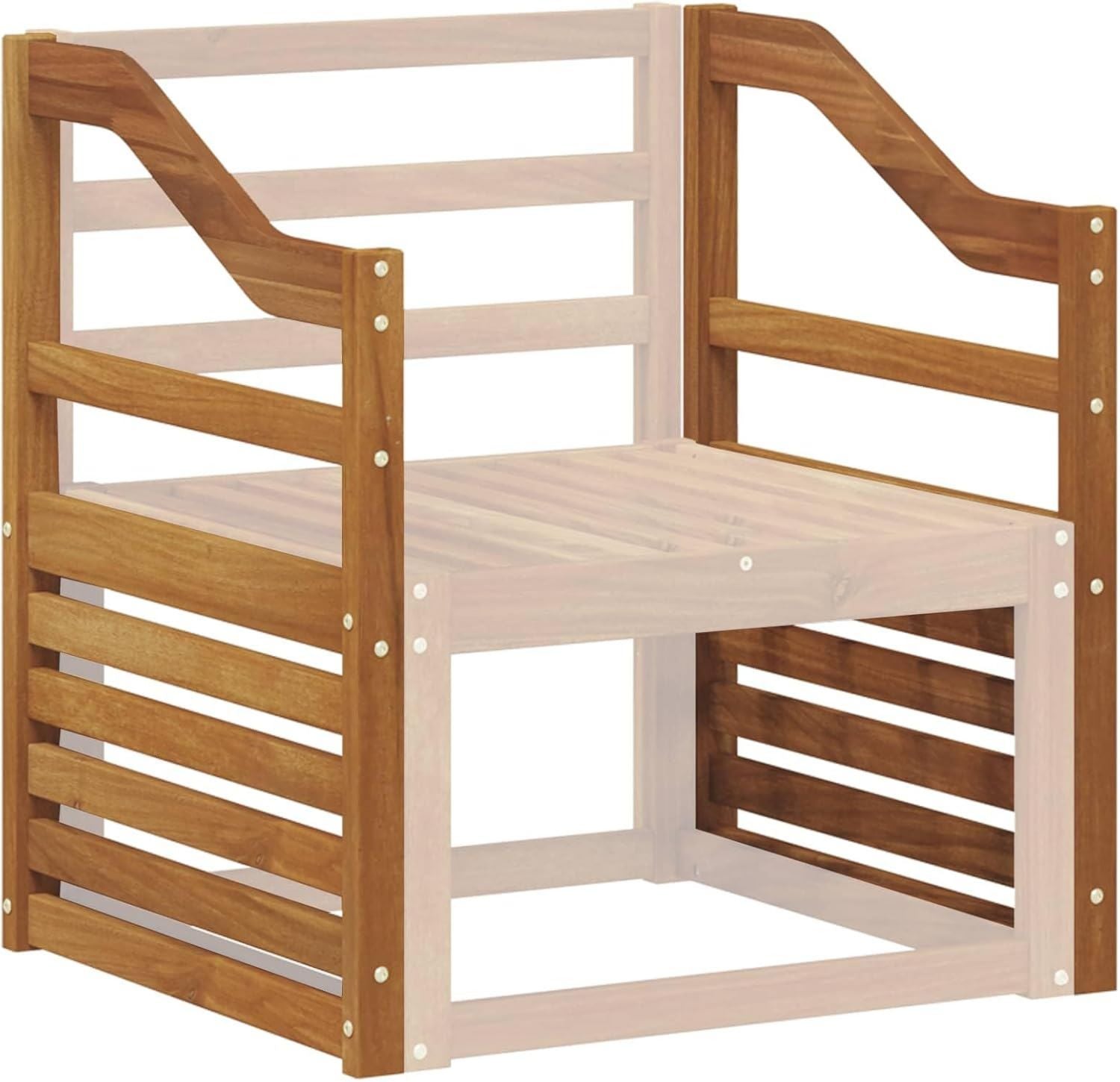 Hochwertige Armlehnen 2 pcs Braun 59 x 4 x 73 cm Holzwerkstoff Stylische Armlehne geeignet fuer draussen Robustes Gartenmoebel witterungsbestaendiges Zubehoer ergonomisches Sitz Upgrade Variante 560