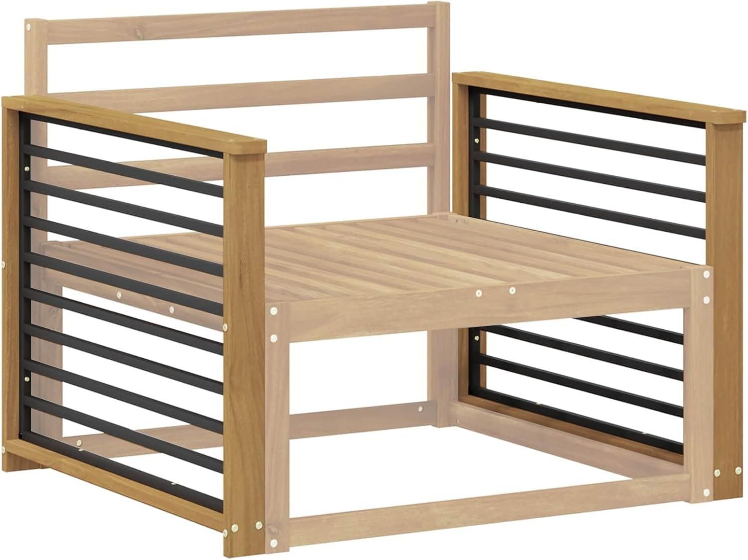 Hochwertige Armlehnen Modul 2 pcs Weiss 80 x 6 x 61 cm Massivholz Akazie Akazienholz Armliegen Coole Bankmodule geeignet fuer den Ausseneinsatz geeignete Moebel vielseitiger Armrest fuer Zuhause Variante 599
