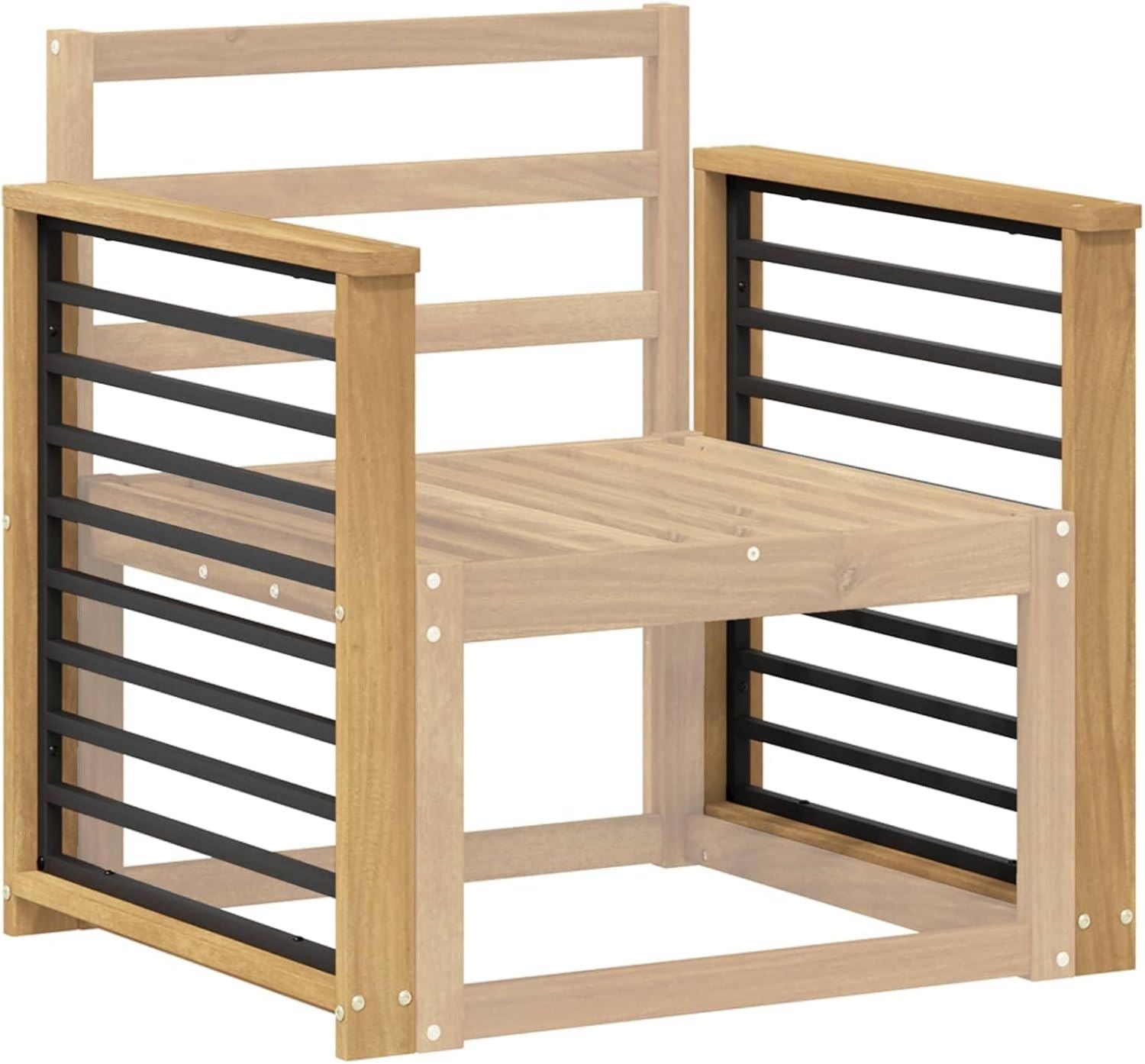 Hochwertige Armlehnen Modul 2 pcs Weiss 60 x 6 x 61 cm Massivholz Akazie Akazien Modul haltbares Sofa Add On Gartenmoebel entspannen auf der Terrasse die perfekte Wohnloesung Variante 587